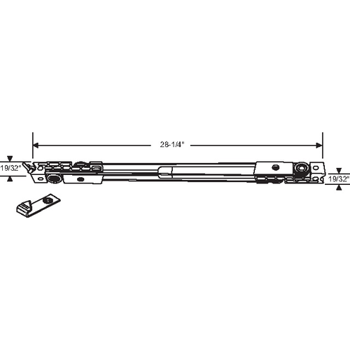 28.3in PneU-Lift Tilt Assembly 60-518 Attched 48-52 Pound Sash