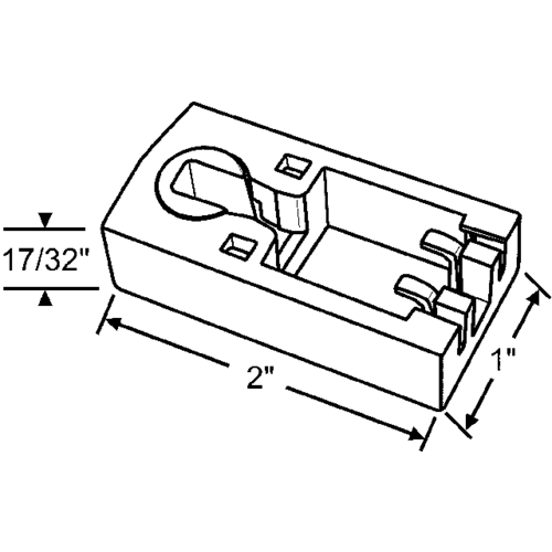 Pivot Lock Shoe .530 Thick 2 Metal Prongs hwp968 - pack of 2