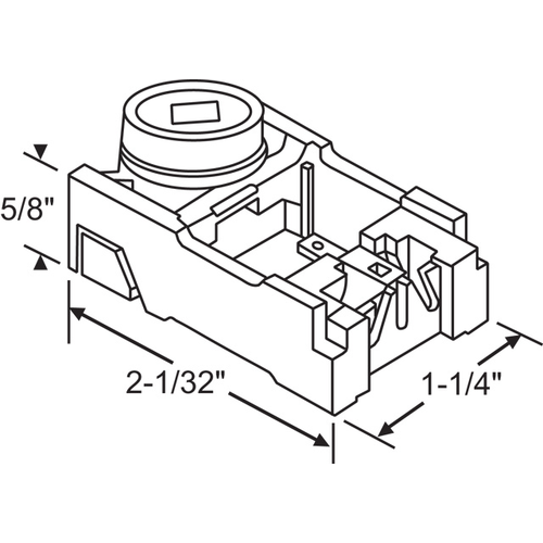 Pivot Lock Shoe Black Cam cam Opening 5/16in By 3/16in