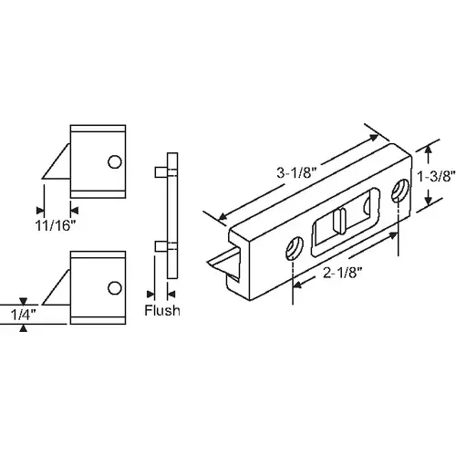 Right Hand Tilt Latch White