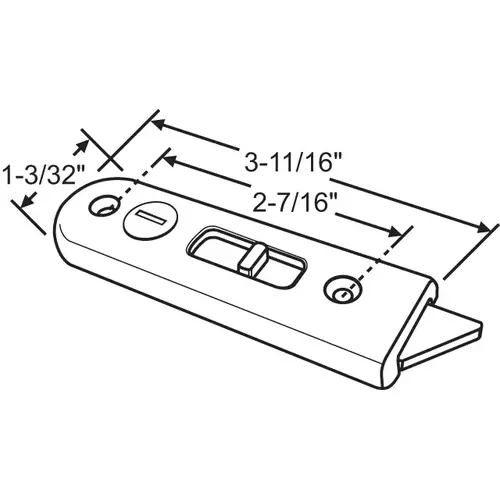 Left Handed Tilt Latch White