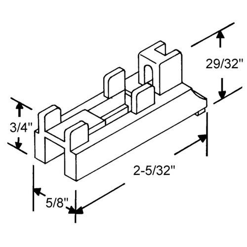 Pivot Bar Housing use With 85-718 Pivot Bar White