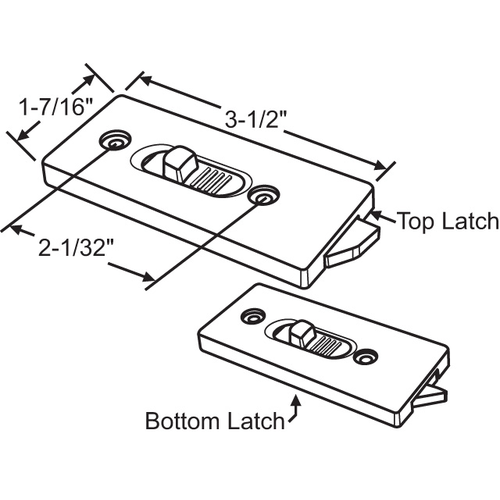 White Tilt Latch Set