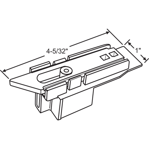 Tilt Latch Set 1 Long 1 Short left/right Hand With Spring White