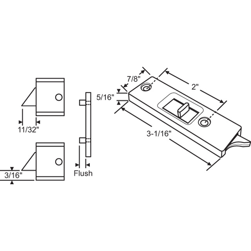 White Tilt Latch left And Right Hand