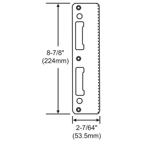 Latch And Deadbolt Strike with Curved Lip Non Handed for 2-1/4in Thick Door oil Rubbed Brass Finish F79