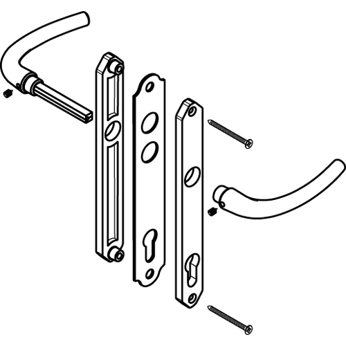 Handle Set with Construction Key contruction Trim