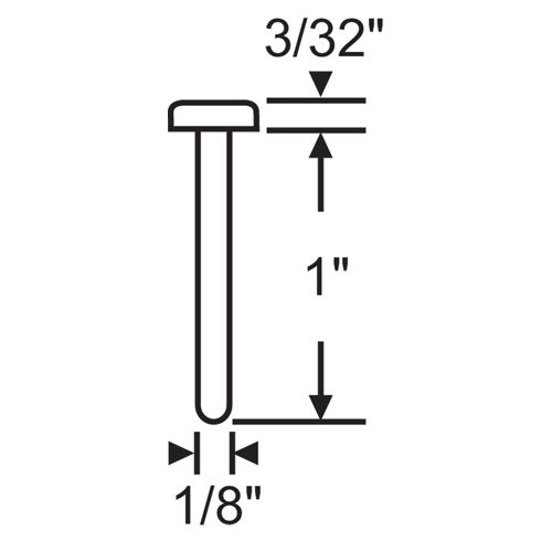 Plunger Flex Pin Nylon - pack of 25