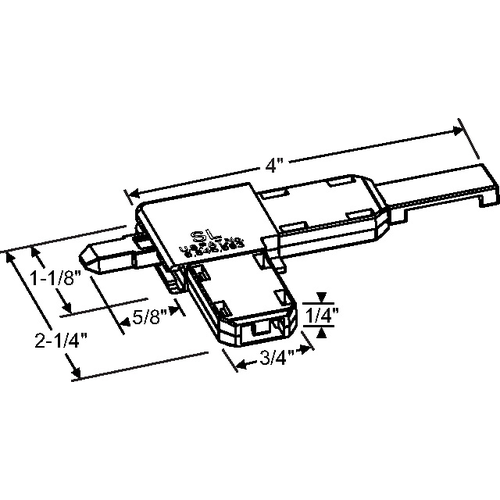 Screen Corner Lh White w/o Stop - pack of 20