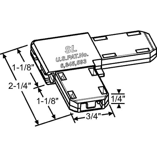 Screen Corner Lh White w/o Stop - pack of 20