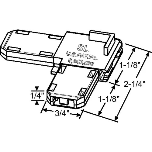 Screen Corner Rh White with Stop - pack of 20