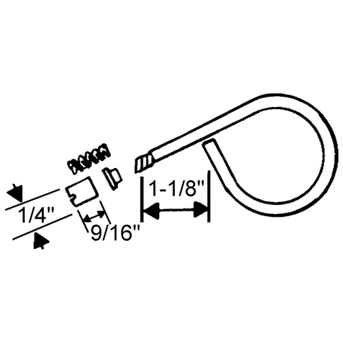 P Type Plunger Assembly 1in Frame - pack of 25