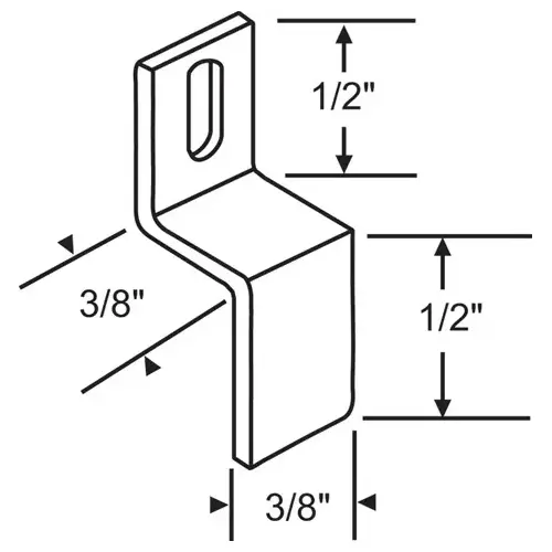 Hopper Screen Z Clip 3/8in Offset Stainless Steel