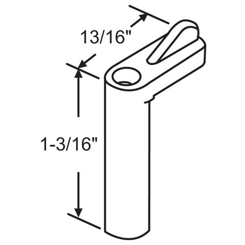 Casement Clip Black 1-3/16in Offset