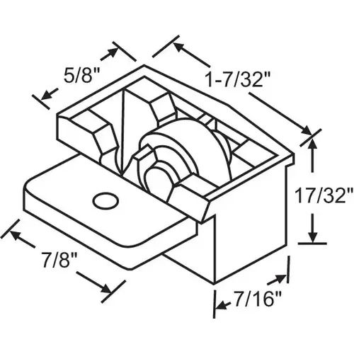 Sliding Window Roller Assembly white Nylon Housing ball Bearing Wheel