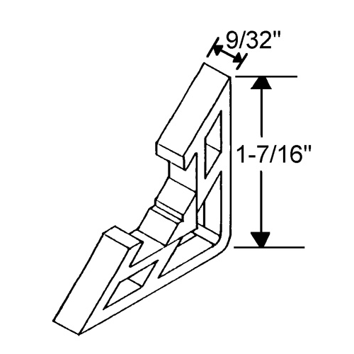 9/32in Screen Corner Black