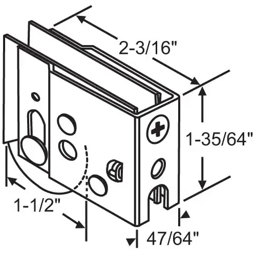 Patio Door Roller Assembly 1-1/2 Stainless Steel Wheel pdr206 Ss