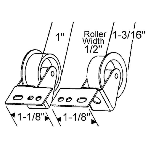 Drawer Roller Set left And Right Hand