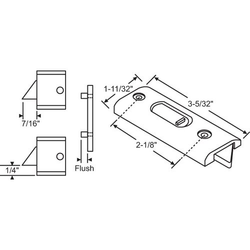 White Tilt Latch Set left And Right Hand - pack of 2