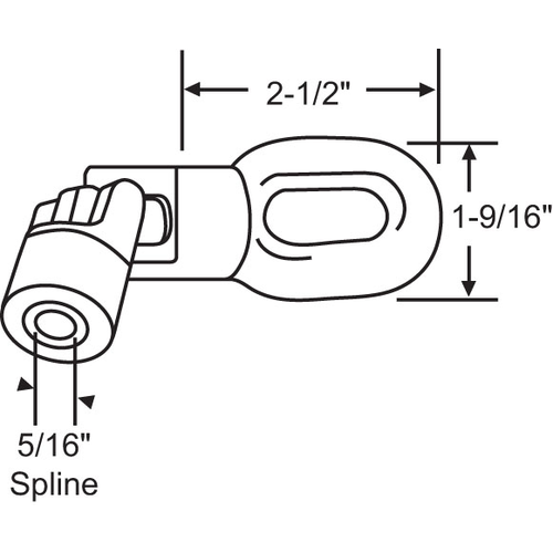 Universal Joint 5/16in Aluminum Finish wpa 10