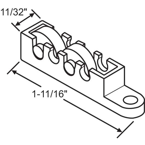 Sliding Window Roller Assembly tandem - pack of 6