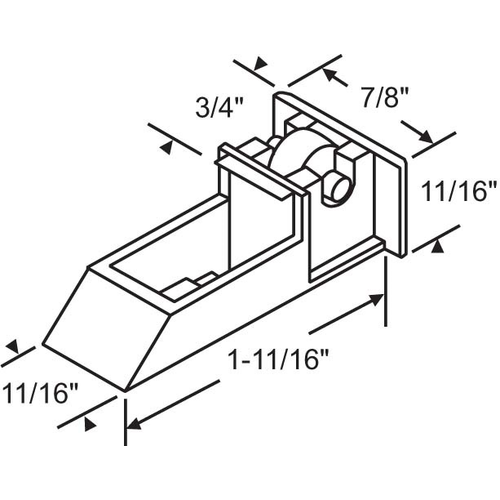 Sliding Window Roller Assembly black Housing