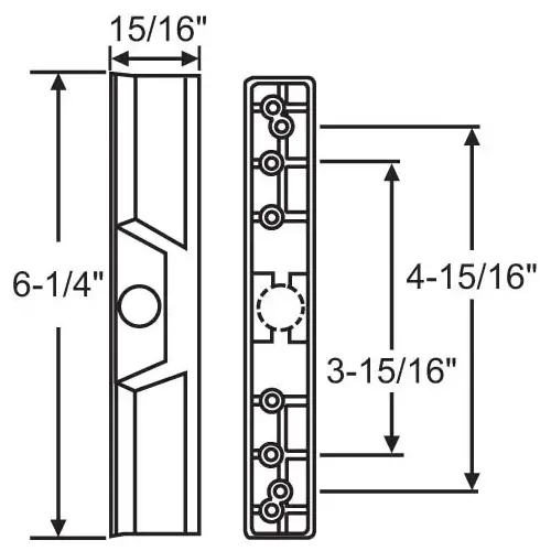 Patio Door Handle black Die Cast exterior Handle