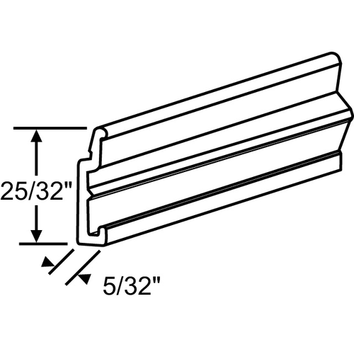 Vinyl Head Glazing Stop White