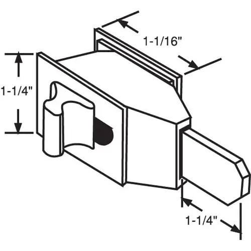 Concealed Slide Latch for 1in Steel Door red And Green Indicator