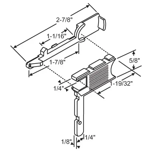 Slide Bolt Set left And Right Hand black