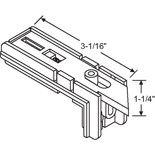 White Right Handed Tilt Latch