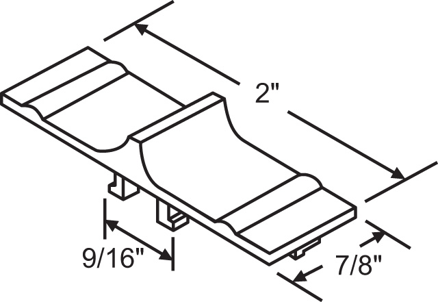 Brixwell 900-19179 Tilt Slide Button polytex Type Iii Slotted White