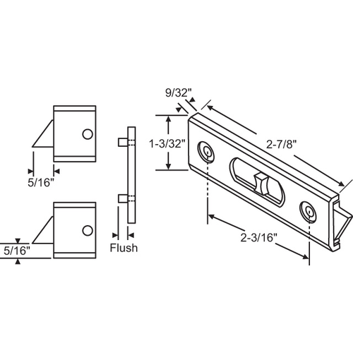 White Tilt Latch Assembly left And Right Handed hwl146 Pair - pack of 5