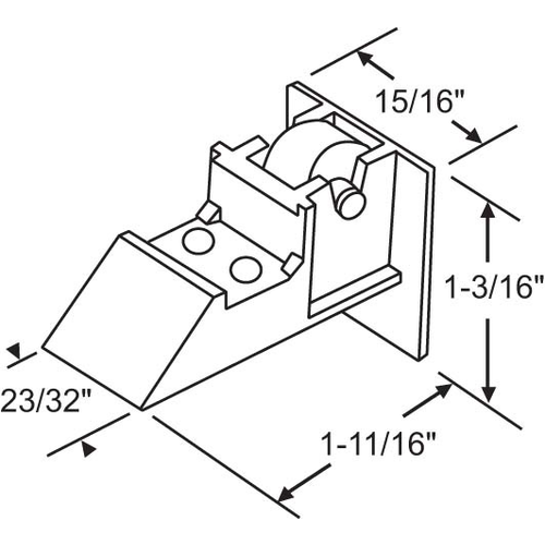 Sliding Window Roller Assembly black Nylon Housing