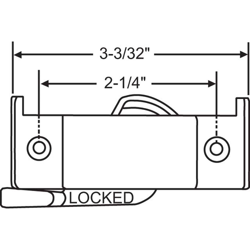 Sash Lock Black zinc Die Cast