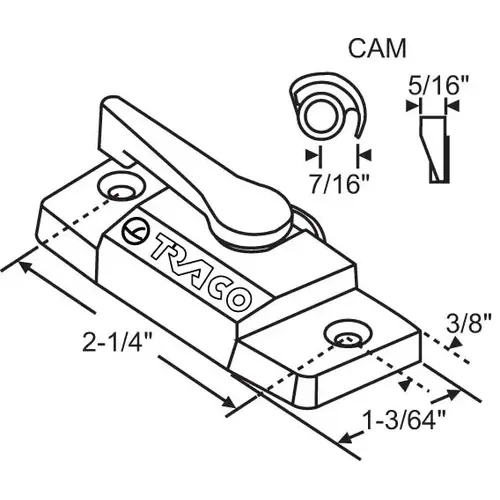 Traco Sash Lock Black