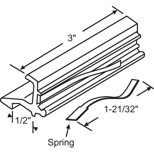 Slider Spring Latch Mill aluminum