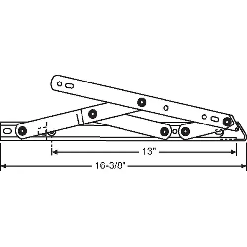 Projected Hinge With no Shim Sold In Pairs pwo 17 16" Stainless Steel