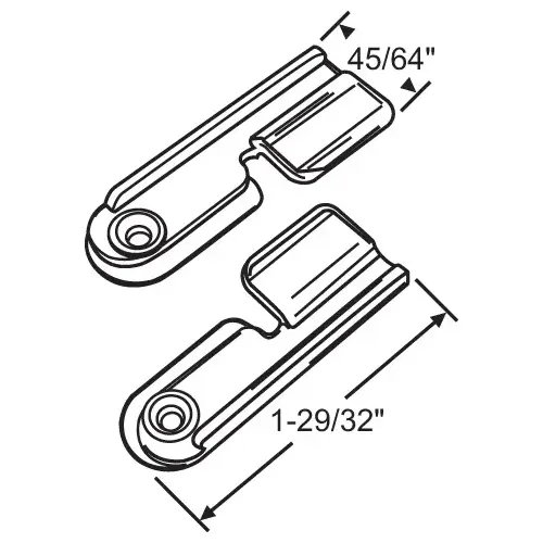 Double Hung Screen Latch Set clear Plastic