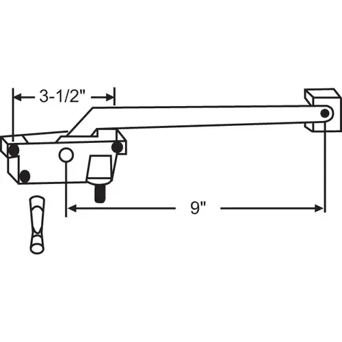 Swing Lite Casement Operator bronze Handle Included No Bar