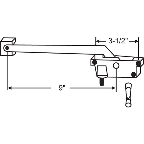 Swing Lite Casement Operator bronze Handle Included No Bar