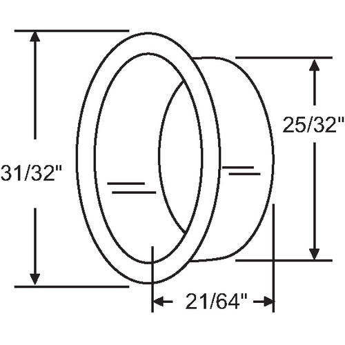 Flush Pull brass Plated 3/4in cdb 71