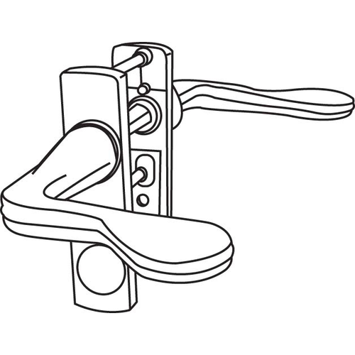 Brixwell 900-7323w Lever Latch Set White with Night Lock Reversible fits Door 5/8 To 1-3/8in Thick