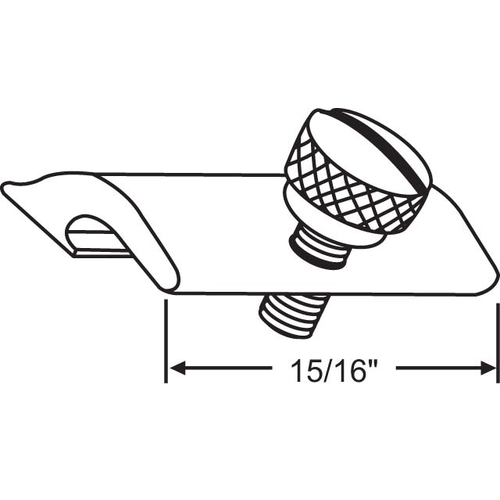 Door Window Panel Clip metal With Screw Black 15/16in Long