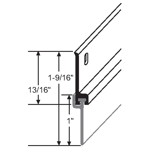 36in White Door Sweep includes Fasteners