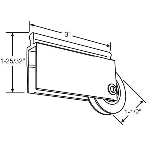 BY-Pass Hanger mirror Door Roller Roundtop