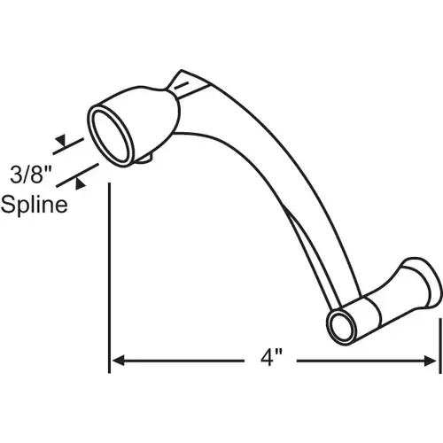 Crank Handle Copperite architech Desginer 1992 - 1999 orignal Pella 1991 - 1993 3/8 Spline Bronze