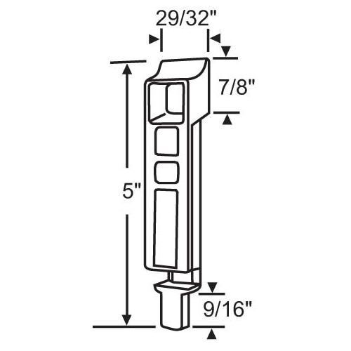 Slider Lock Bolt Black with Spring swp 46 2500 Series