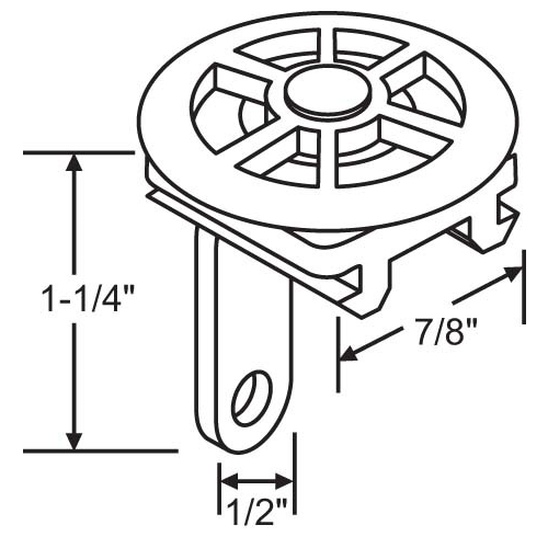 Brixwell 9009068 Patio Screen Door Guide with Wheel patio Guide