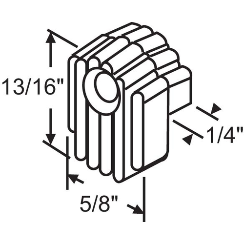 Ribbed Mirror Clip No Screws 1/4in Lip - pack of 25